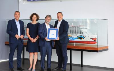 AIDAnova erhält als erstes Kreuzfahrtschiff den Blauen Engel für umweltfreundliches Schiffsdesign