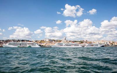 Bom dia Lisboa: Schiffstreffen hoch drei von Hapag-Lloyd Cruises in Lissabon